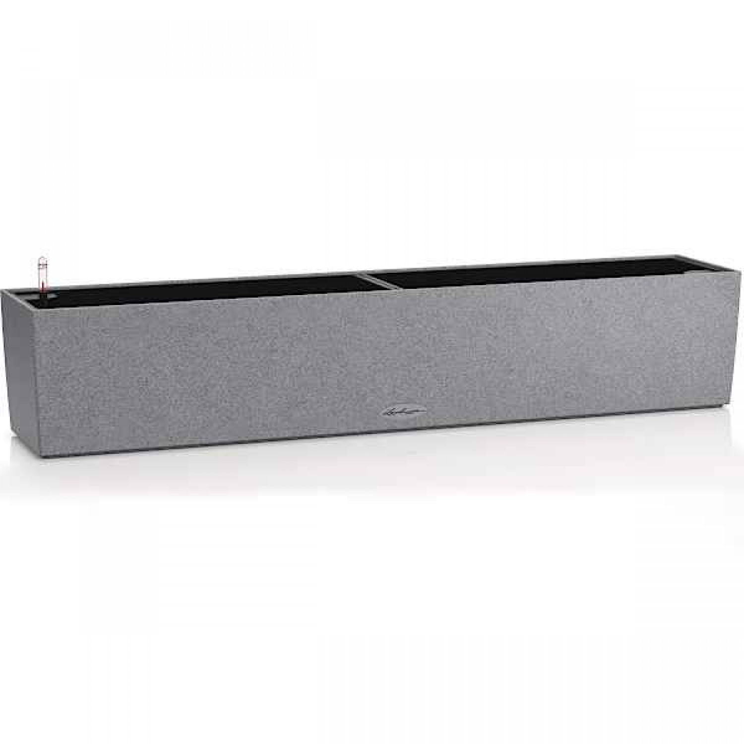 BALCONERA Stone 100 Grey Self-Watering Planter 100x19x19cm LECHUZA - Rectangular Planters & Planter Boxes