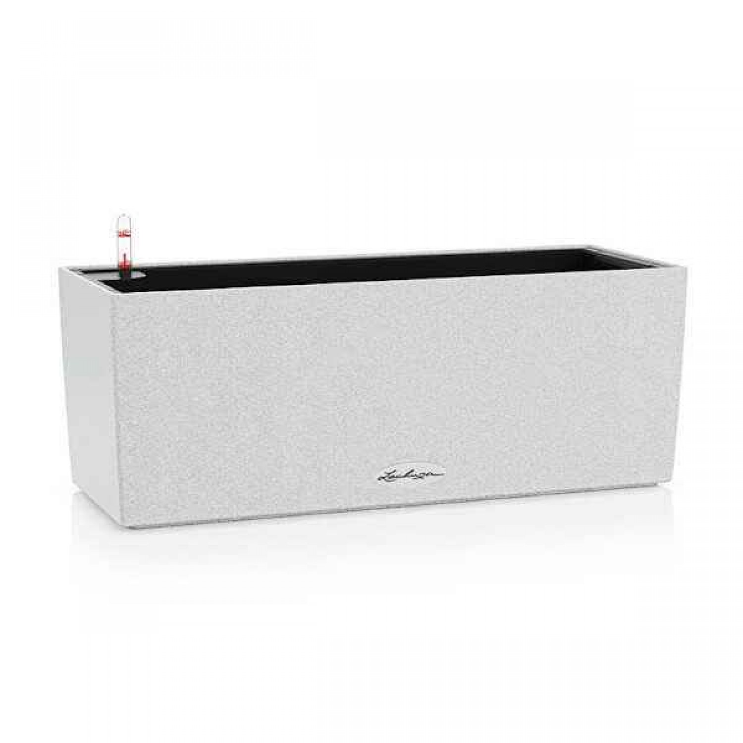 BALCONERA Stone 40 White Self-Watering Planter 40x19x19cm LECHUZA - Rectangular Planters & Planter Boxes