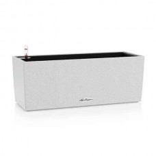 BALCONERA Stone 40 White Self-Watering Planter 40x19x19cm LECHUZA - Rectangular Planters & Planter Boxes