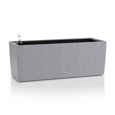 BALCONERA Stone 40 Grey Self-Watering Planter 40x19x19cm LECHUZA - Rectangular Planters & Planter Boxes