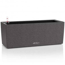 BALCONERA Stone 50 Black Self-Watering Planter 50x19x19cm LECHUZA - Rectangular Planters & Planter Boxes