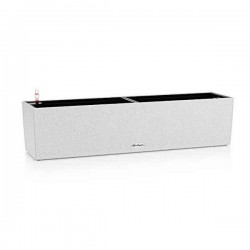 BALCONERA Stone 80 White Self-Watering Planter LECHUZA BALCONERA Stone 80 White Self-Watering Planter 79x19x19cm LECHUZA - Rectangular Planters & Planter Boxes