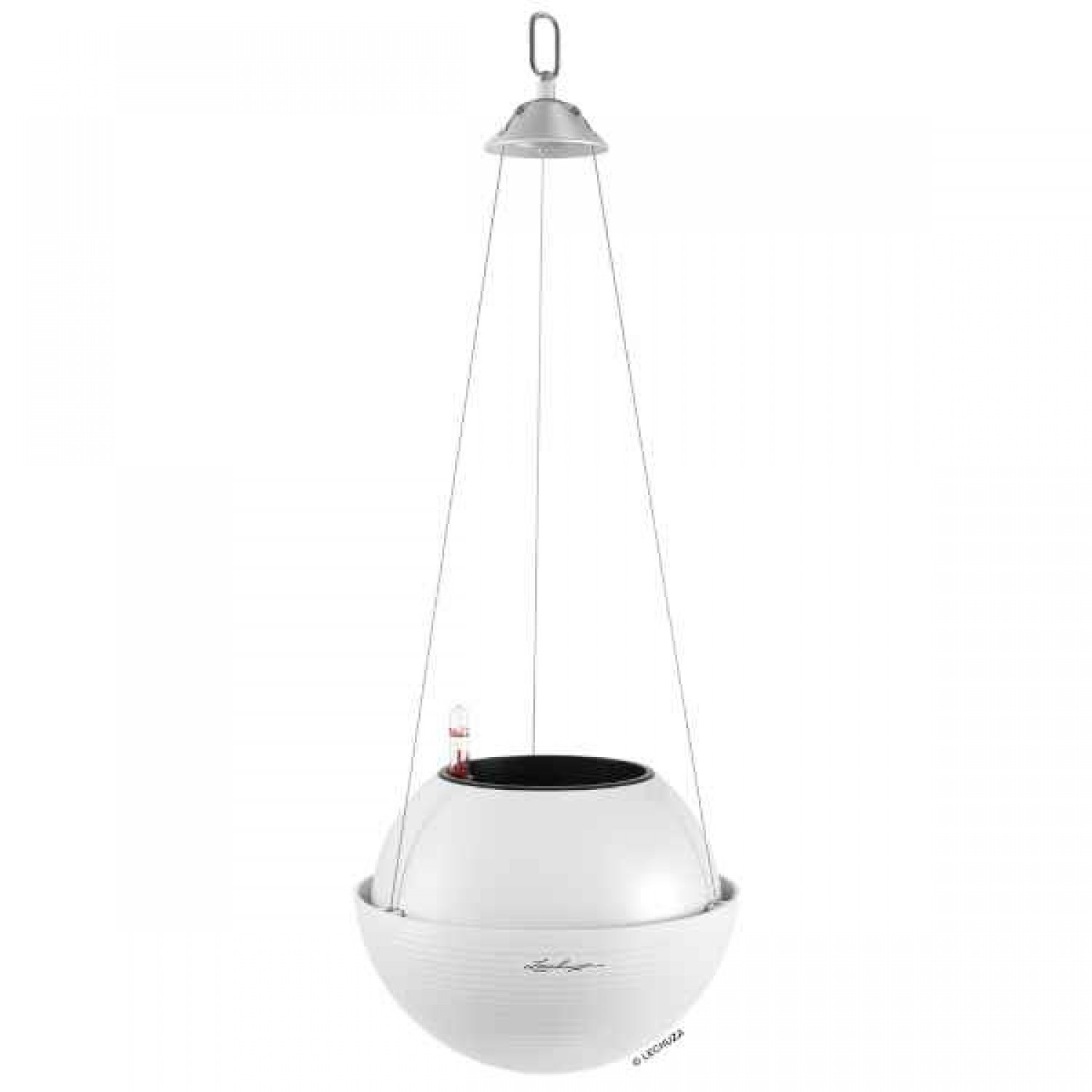 BOLA Color 23 Λευκή Ø23x18cm Κρεμαστή Αυτοποτιζόμενη Γλάστρα & Κασπώ LECHUZA - Κρεμαστές Αυτοποτιζόμενες Γλάστρες