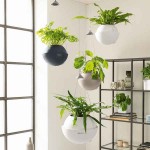 BOLA Color 32 Λευκή Ø32x25cm Κρεμαστή Αυτοποτιζόμενη Γλάστρα & Κασπώ LECHUZA - Κρεμαστές Αυτοποτιζόμενες Γλάστρες