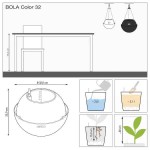 BOLA Color 32 Λευκή Ø32x25cm Κρεμαστή Αυτοποτιζόμενη Γλάστρα & Κασπώ LECHUZA - Κρεμαστές Αυτοποτιζόμενες Γλάστρες