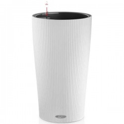 CILINDRO Color 23 White Ø23x41cm Lechuza Self-Watering Planter Complete - Round Planters CILINDRO Color 23 White Ø23x41cm Self-Watering Planter