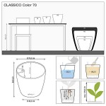 CLASSICO Color 70 Slate 70x64.5cm Self-Watering Planter