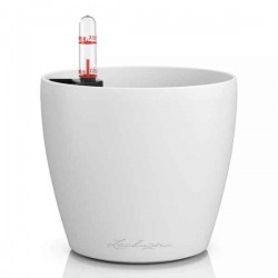 CLASSICO Color 12 White Ø13x12cm Self-Watering Planter CLASSICO Color 12 White Ø13x12cm Self-Watering Planter-Cachepot LECHUZA Complete - Automatic Watering Round Planters