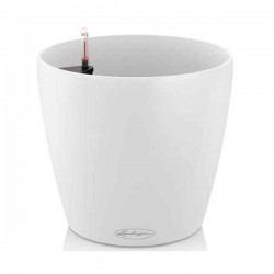 CLASSICO Color 28 White Ø28x26cm Self-Watering Pot CLASSICO Color 28 White Ø28x26cm Self-Watering Planter-Cachepot LECHUZA Complete - Automatic Watering Round Planters