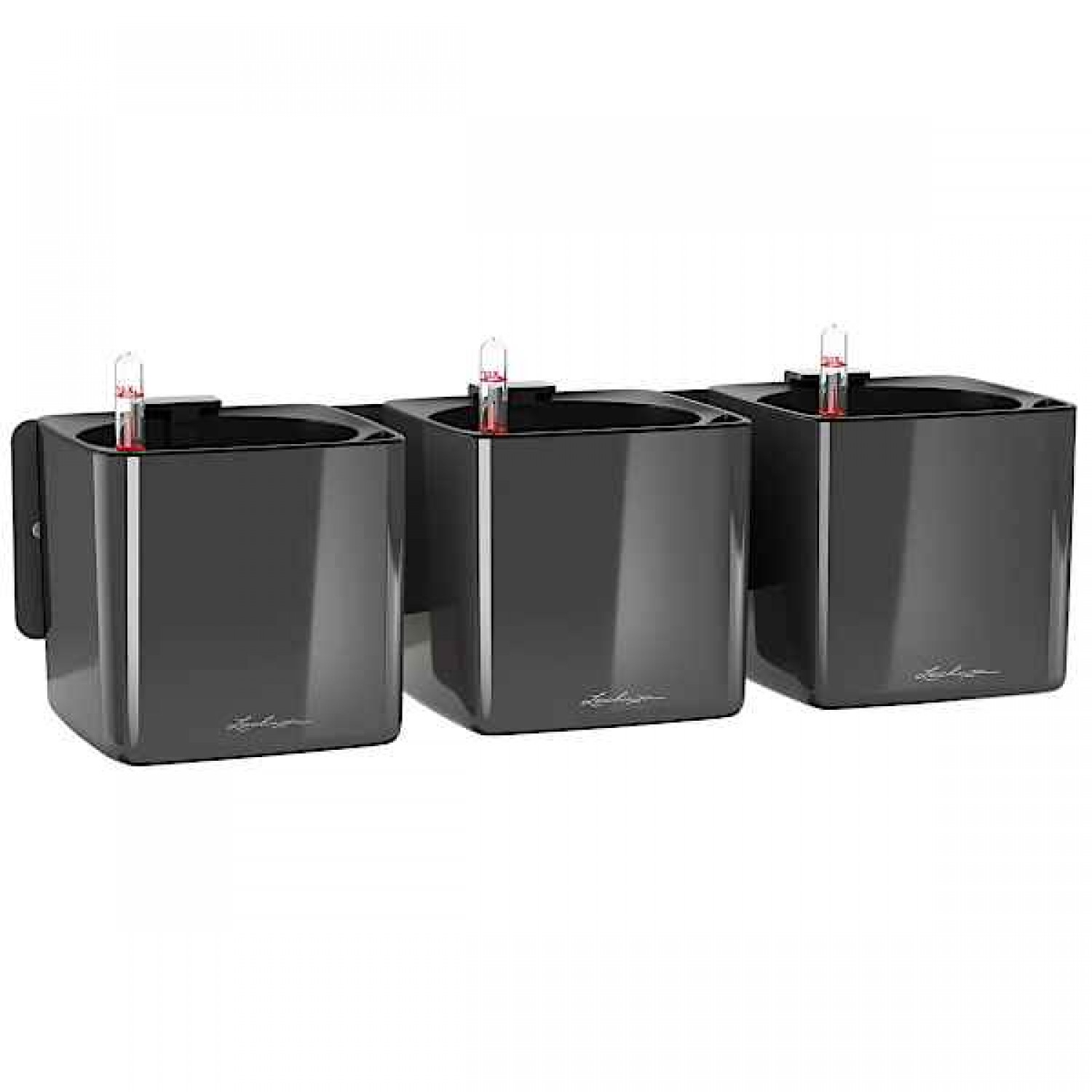 Αυτοποτιζόμενη Ανθρακί Γκρι Γλάστρα Τοίχου Green Wall Home Kit Glossy LECHUZA - Κάθετος Κήπος & Αυτοποτιζόμενες Τετράγωνες Γλάστρες