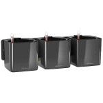 Αυτοποτιζόμενη Ανθρακί Γκρι Γλάστρα Τοίχου Green Wall Home Kit Glossy LECHUZA - Κάθετος Κήπος & Αυτοποτιζόμενες Τετράγωνες Γλάστρες