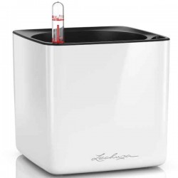 CUBE Glossy 16 White LECHUZA Self-Watering Planter CUBE Glossy 16 White 17x17x16cm LECHUZA Self-Watering Planter - Automatic Watering Planters