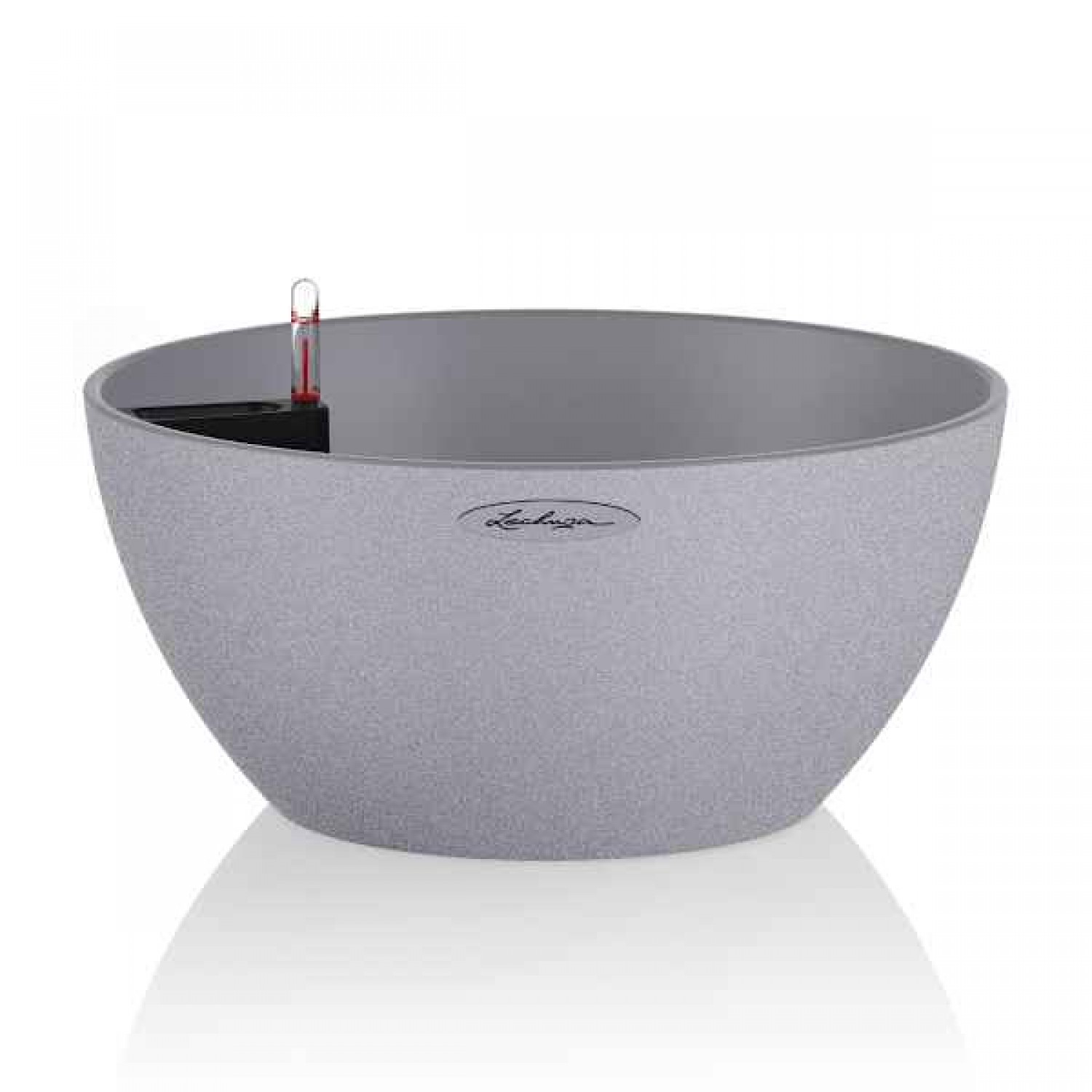 CUBETO Stone 30 Γκρι Δ30x13cm Γλάστρα-Λεκάνη Αυτοποτιζόμενη & Κασπώ LECHUZA - Λεκανοειδείς Αυτοποτιζόμενες Γλάστρες