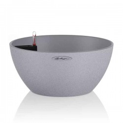 CUBETO Stone 30 Beige D30x13cm Self-Watering Planter CUBETO Stone 30 Grey D30x13cm Self-Watering Planter-Cachepot LECHUZA Complete - Automatic Watering Bowl Planters