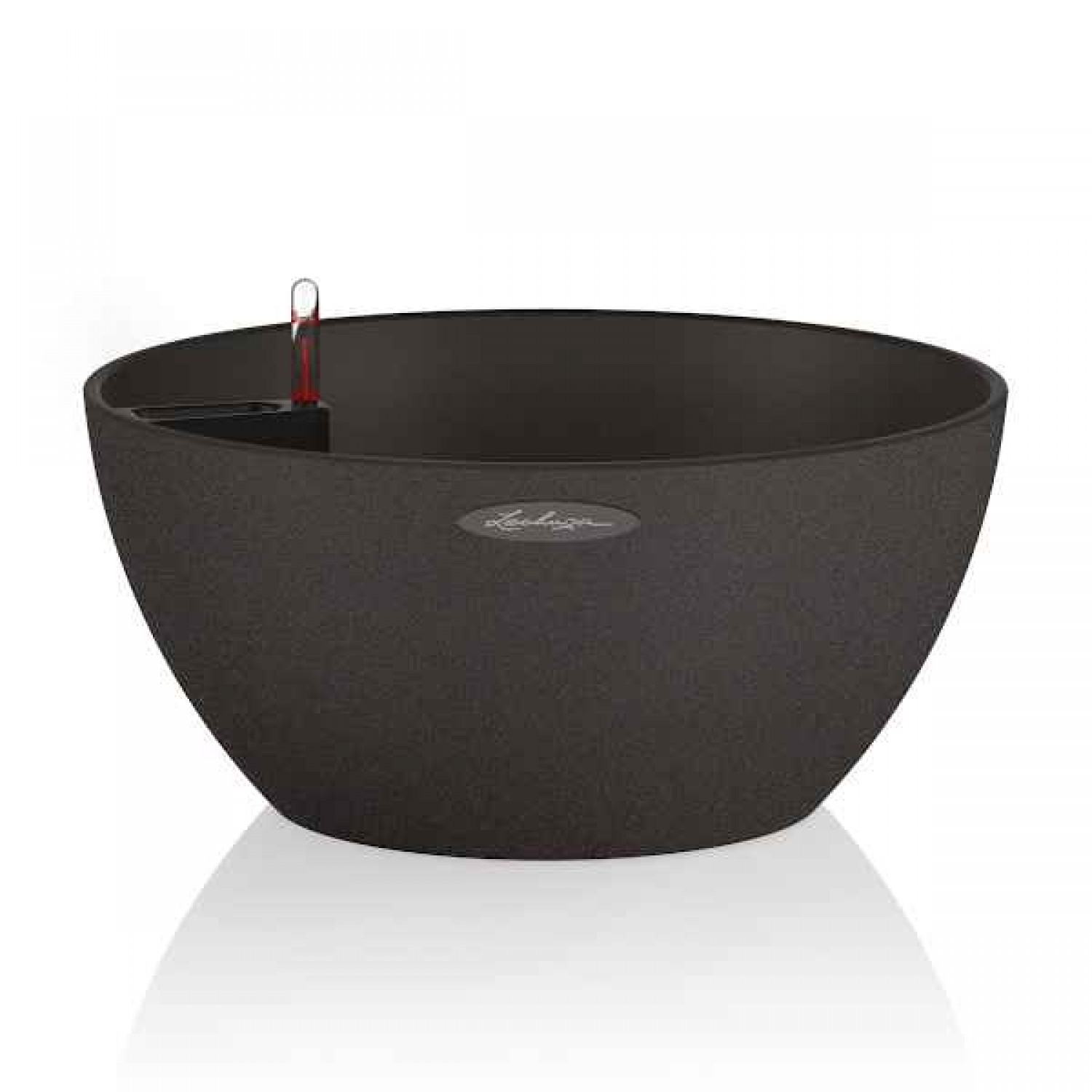 CUBETO Stone 30 Μαύρη Δ30x13cm Γλάστρα-Λεκάνη Αυτοποτιζόμενη & Κασπώ LECHUZA - Λεκανοειδείς Αυτοποτιζόμενες Γλάστρες
