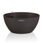CUBETO Stone 30 Μαύρη Δ30x13cm Γλάστρα-Λεκάνη Αυτοποτιζόμενη & Κασπώ LECHUZA - Λεκανοειδείς Αυτοποτιζόμενες Γλάστρες