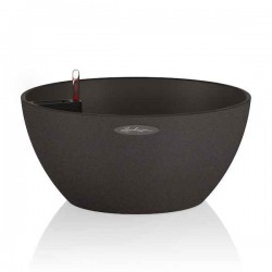 CUBETO Stone 30 Black D30x13cm Self-Watering Planter CUBETO Stone 30 Black D30x13cm Self-Watering Planter-Cachepot LECHUZA Complete - Automatic Watering Bowl Planters