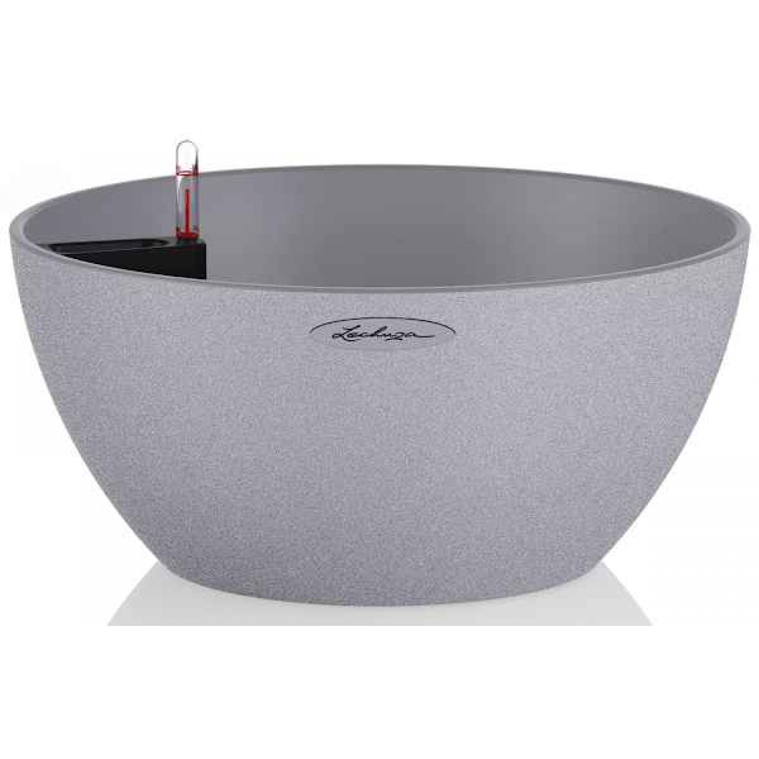CUBETO Stone 40 Γκρι Δ40x18cm Γλάστρα-Λεκάνη Αυτοποτιζόμενη & Κασπώ LECHUZA - Λεκανοειδείς Αυτοποτιζόμενες Γλάστρες