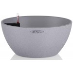 CUBETO Stone 40 Γκρι Δ40x18cm Γλάστρα-Λεκάνη Αυτοποτιζόμενη & Κασπώ LECHUZA - Λεκανοειδείς Αυτοποτιζόμενες Γλάστρες