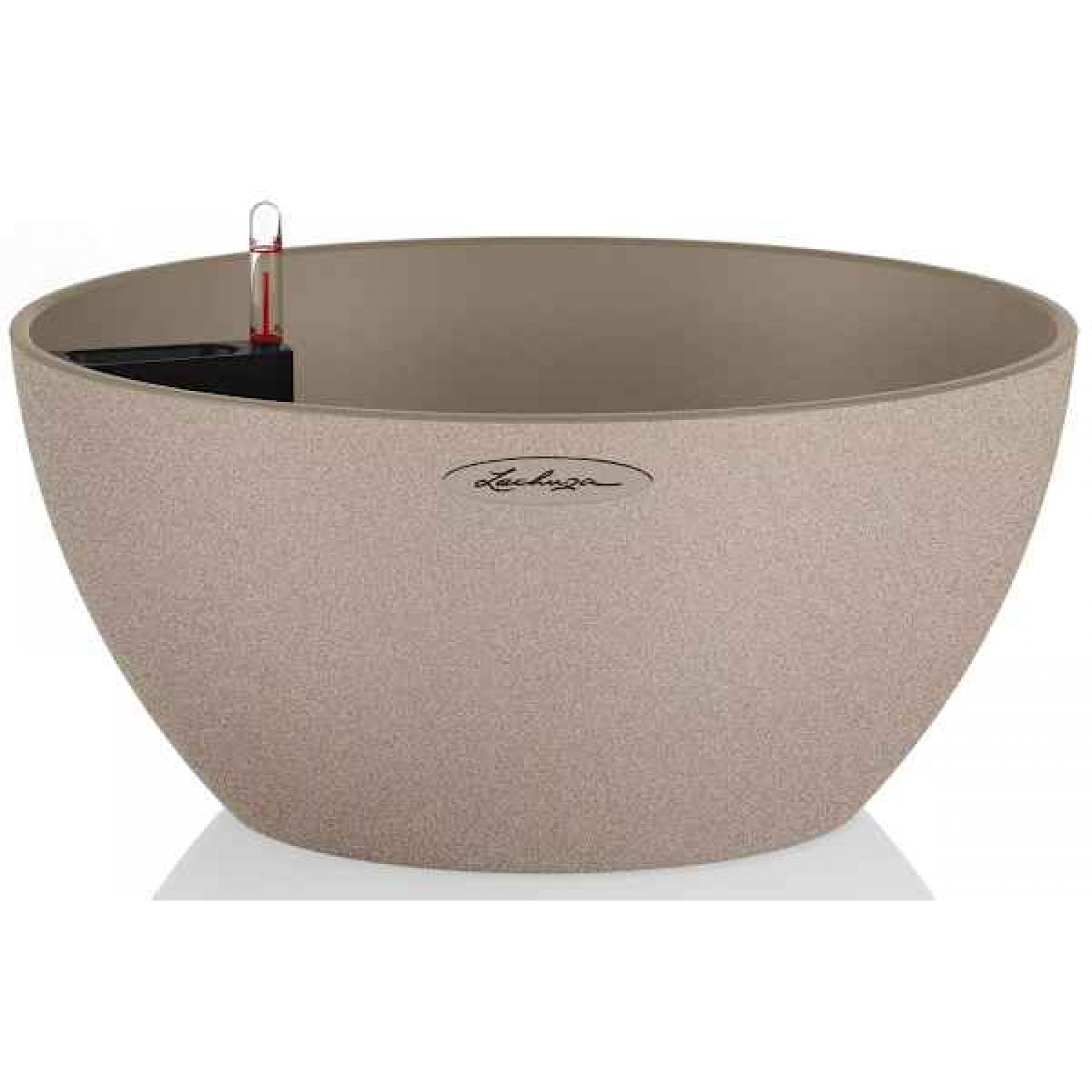 CUBETO Stone 40 Μπεζ Δ40x18cm Γλάστρα-Λεκάνη Αυτοποτιζόμενη & Κασπώ LECHUZA - Λεκανοειδείς Αυτοποτιζόμενες Γλάστρες