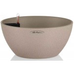 CUBETO Stone 40 Μπεζ Δ40x18cm Γλάστρα-Λεκάνη Αυτοποτιζόμενη & Κασπώ LECHUZA - Λεκανοειδείς Αυτοποτιζόμενες Γλάστρες