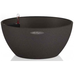 CUBETO Stone 40 Black D40x18cm Self-Watering Planter CUBETO Stone 40 Black D40x18cm Self-Watering Planter-Cachepot LECHUZA Complete - Automatic Watering Bowl Planters