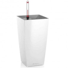 CUBI Maxi White 14x14x26cm Self-Watering Planter-Cachepot LECHUZA Complete - Automatic Watering Square Planters