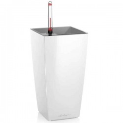 CUBI Maxi White 14x14x26cm Self-Watering Pot LECHUZA CUBI Maxi White 14x14x26cm Self-Watering Planter-Cachepot LECHUZA Complete - Automatic Watering Square Planters