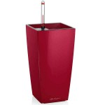 CUBI Maxi Scarlet Red 14x14x26cm Self-Watering Planter-Cachepot LECHUZA Complete - Automatic Watering Square Planters