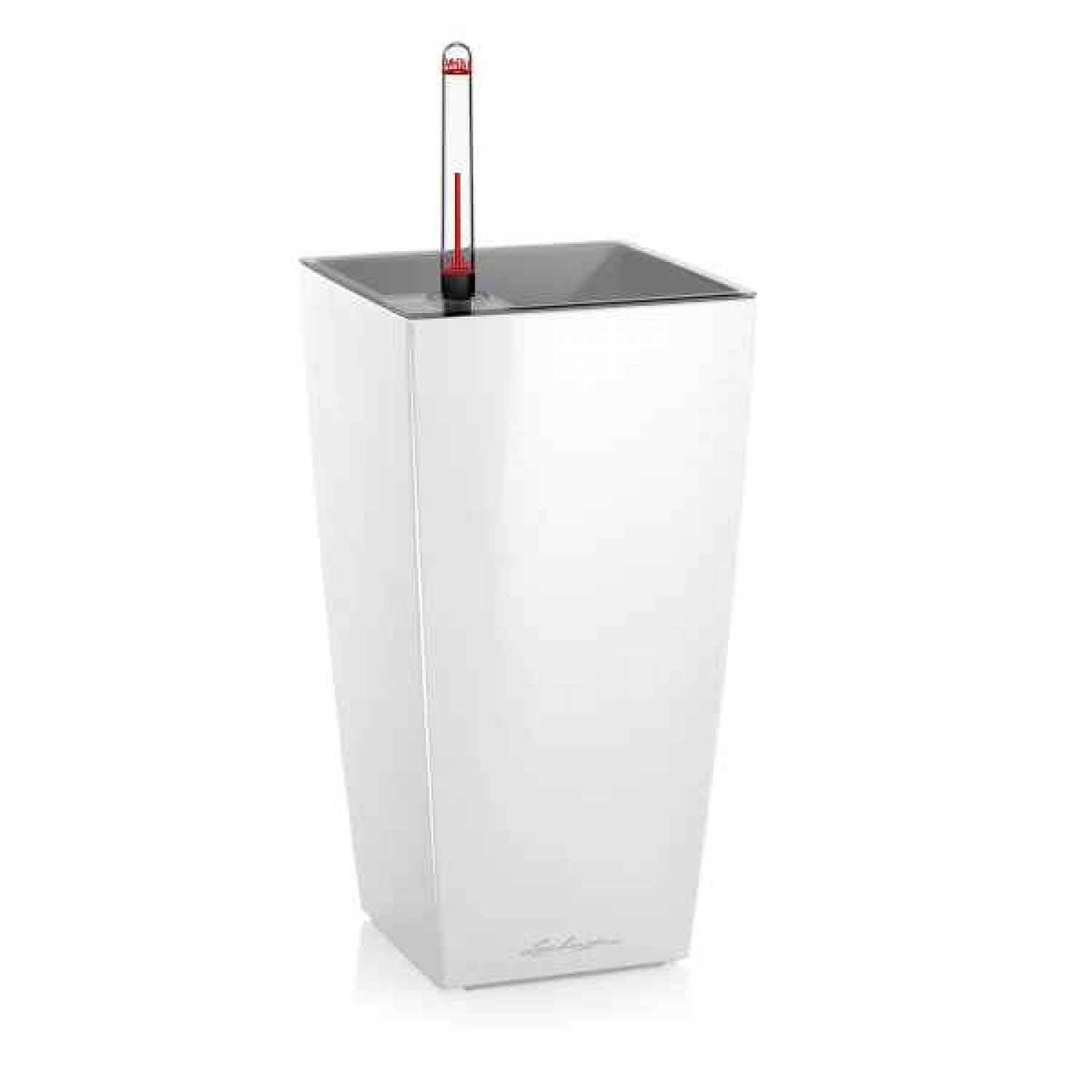 CUBI Mini Λευκή 9x9x18cm Τετράγωνη Αυτοποτιζόμενη Γλάστρα & Κασπώ LECHUZA - Τετράγωνες Αυτοποτιζόμενες Γλάστρες