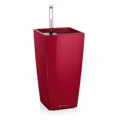 CUBI Mini Scarlet Red 9x9x18cm Self-Watering Planter CUBI Mini Scarlet Red 9x9x18cm Self-Watering Planter-Cachepot LECHUZA Complete - Automatic Watering Square Planters