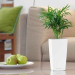 CUBI Mini Λευκή 9x9x18cm Τετράγωνη Αυτοποτιζόμενη Γλάστρα & Κασπώ LECHUZA - Τετράγωνες Αυτοποτιζόμενες Γλάστρες