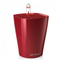 MINI DELTINI Κόκκινη 10x10x13cm Lechuza Αυτοποτιζόμενη Γλάστρα-Κασπώ Τετράγωνη Αυτοποτιζόμενη Γλάστρα MINI DELTINI Κόκκινη 10x10x13cm