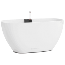 NAVIO Color 20 White 39x19x(H)18.3cm Self-Watering Planter-Cachepot LECHUZA Complete - Automatic Watering Round Planters