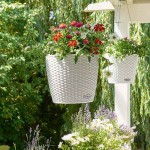 NIDO Cottage 35 Granite Ø35x23cm Self-Watering Hanging Planter-Cachepot LECHUZA Complete - Automatic Watering Round Planters