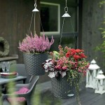 NIDO Cottage 35 Granite Ø35x23cm Self-Watering Hanging Planter-Cachepot LECHUZA Complete - Automatic Watering Round Planters