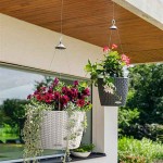 NIDO Cottage 35 Granite Ø35x23cm Self-Watering Hanging Planter-Cachepot LECHUZA Complete - Automatic Watering Round Planters