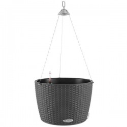 NIDO Cottage 35 Granite Ø35x23cm Self-Watering Hanging Planter-Cachepot LECHUZA Complete - Automatic Watering Round Planters