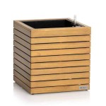 PALO Wood 35 LOW Ξύλινη Αυτοποτιζόμενη Γλάστρα 35x35x37cm LECHUZA - Αυτοποτιζόμενες Γλάστρες & Κασπώ