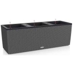 TRIO Cottage 40 Γρανίτης 130x42x(Υ)44cm Lechuza Αυτοποτιζόμενη Ζαρντινιέρα & Κασπώ - Αυτοποτιζόμενες Ζαρντινιέρες & Γλάστρες