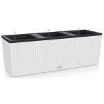 TRIO Cottage 40 Λευκή 130x42x(Υ)44cm Lechuza Αυτοποτιζόμενη Ζαρντινιέρα & Κασπώ - Αυτοποτιζόμενες Ζαρντινιέρες & Γλάστρες
