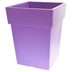 Πλαστική Τετράγωνη Γλάστρα  Linea Χαμηλή Μωβ 42cm x 33cm x 33cm        |kipogeorgiki.gr