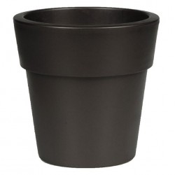 Γλάστρα Linea Στρογγυλή Χαμηλή Γκρι Ø 25cm x 24cm(Υ) - Πλαστικές Στρογγυλές Χαμηλές Γλάστρες Γλάστρα Linea Στρογγυλή Χαμηλή Γκρι Ø 25cm x 24cm(Υ)