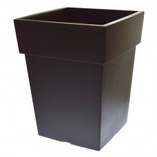 Square Linea Low Flower Pot  Anthracite  Colour 42cm x 33cm x 33cm       |kipogeorgiki.gr