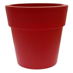 Γλάστρα Linea Στρογγυλή Χαμηλή Κόκκινη Ø 25cm x 24cm(Υ) - Πλαστικές Στρογγυλές Χαμηλές Γλάστρες Γλάστρα Linea Στρογγυλή Χαμηλή Κόκκινη Ø 25cm x 24cm(Υ)