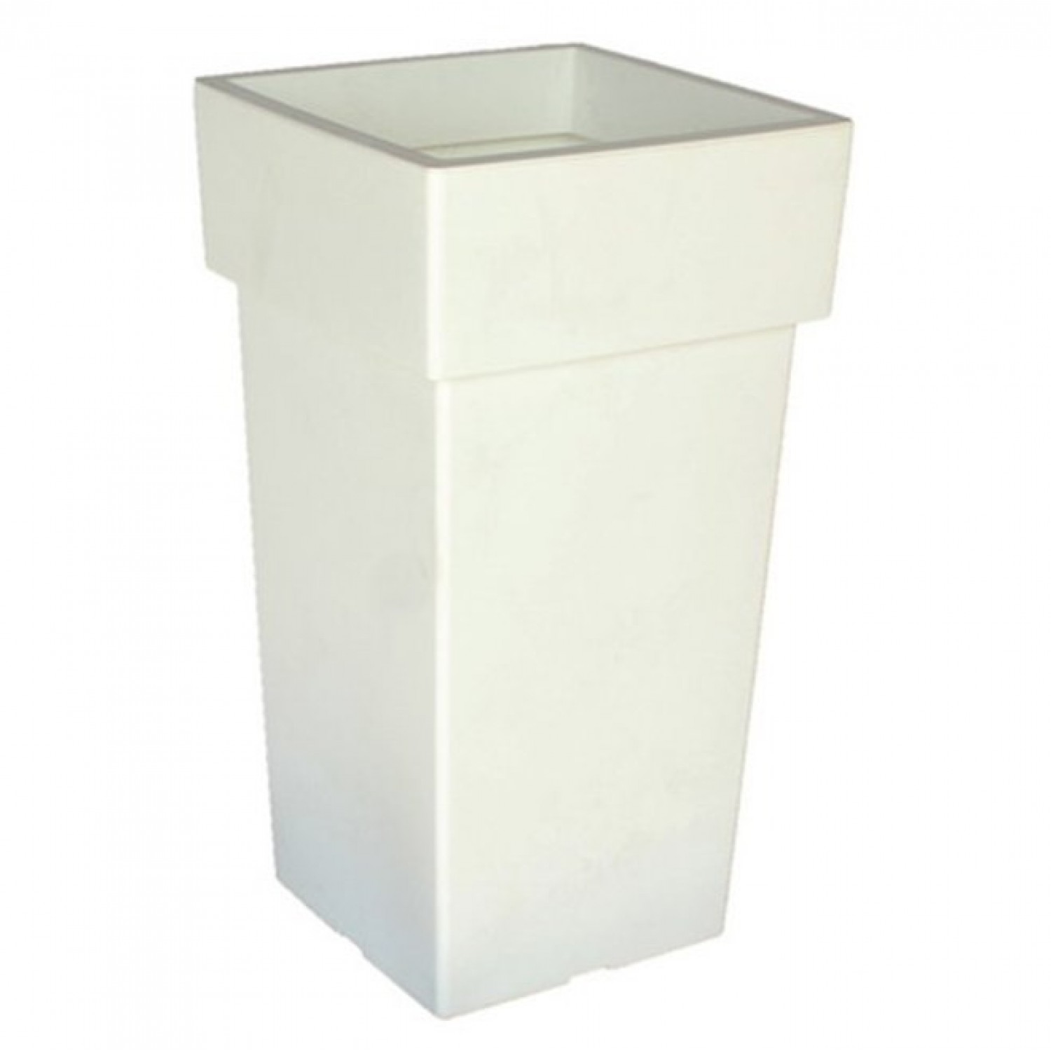 Square Linea Tall Flower Pot White Colour 62cm x 33cm x 33cm | Kipogeorgiki