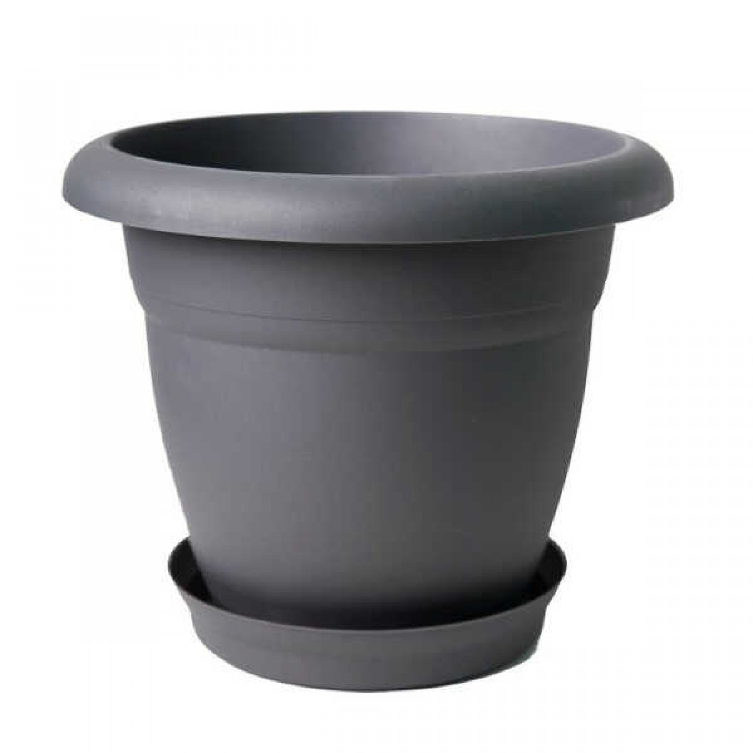 Πλαστική Στρογγυλή Γλάστρα N77 Ανθρακί Ø19x16cm