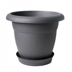 Στρογγυλή Γλάστρα N88 Ανθρακί Ø49x41cm Πλαστική Micplast - Αδιάβροχες Χρωματιστές Πλαστικές Γλάστρες Πλαστική Στρογγυλή Γλάστρα N88 Ανθρακί Ø49x41cm