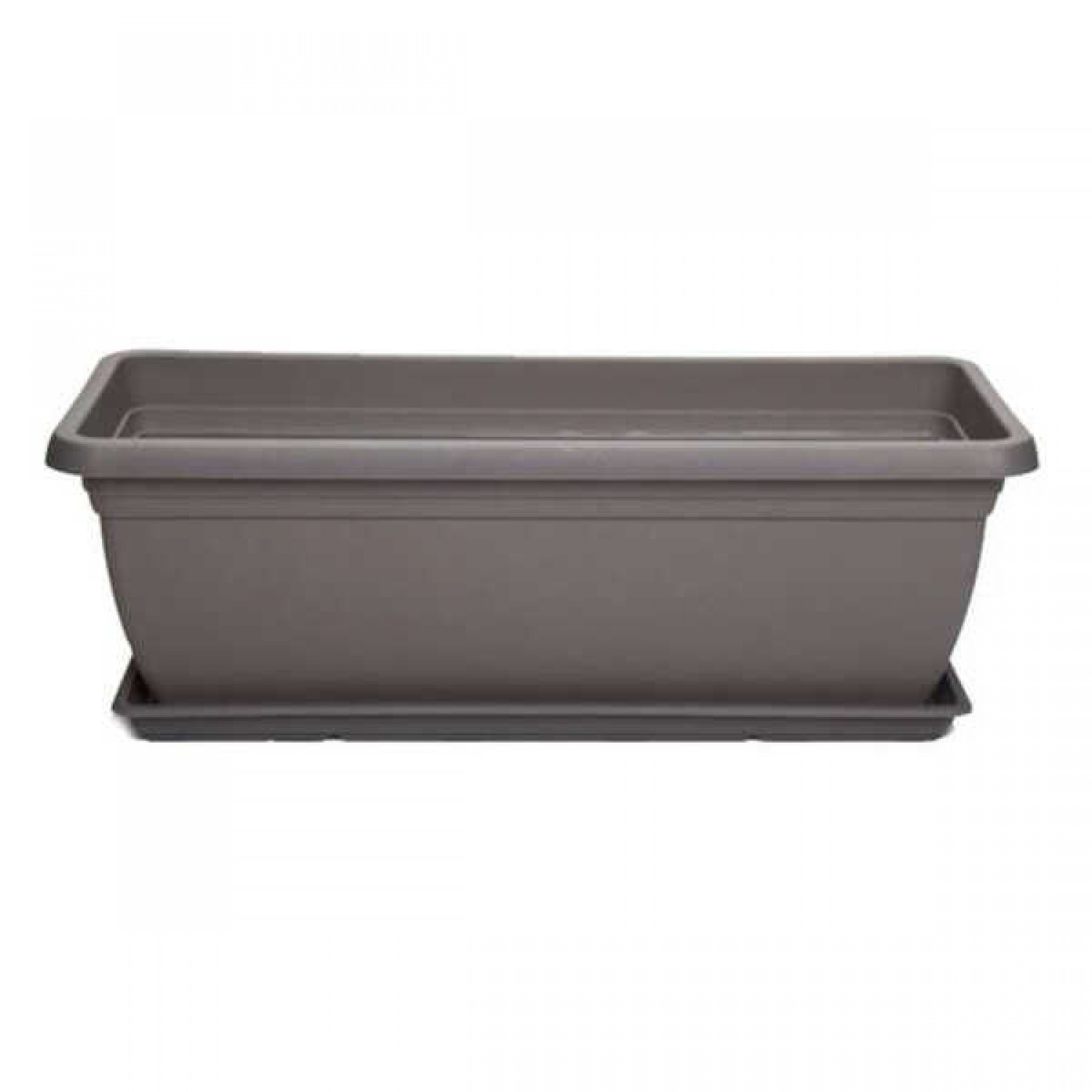 Plastic Window Box Mojito 60 Charcoal 60x20x(H)17cm