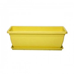 Πλαστική Ζαρντινιέρα Mojito 40 Κίτρινη 40x20x(Υ)17cm - Αδιάβροχες Πλαστικές Ζαρντινιέρες Πλαστική Ζαρντινιέρα Mojito 40 Κίτρινη 40x20x(Υ)17cm